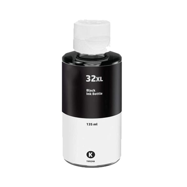 Nachfüll-Tinte Black/Schwarz 135 ml alternativ zu HP 32XL / 1VV24AE