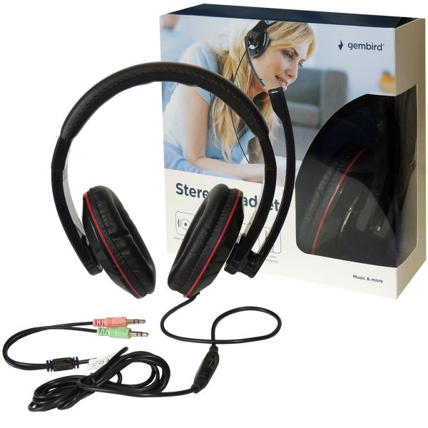 Stereo-Headset Gembird MHS-001, schwarz