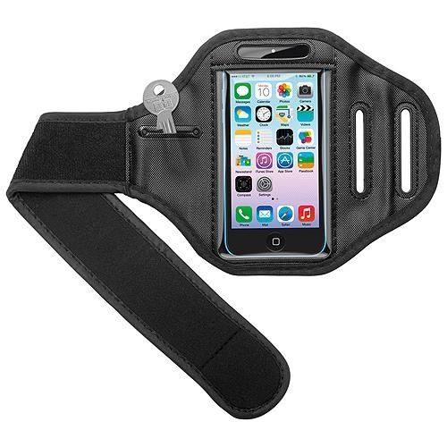 Sportbag schwarz/schwarz für iPhone 5C / 5S; Schnellverschluss