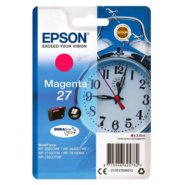 original Epson Tintenpatrone 27 magenta / T27034012