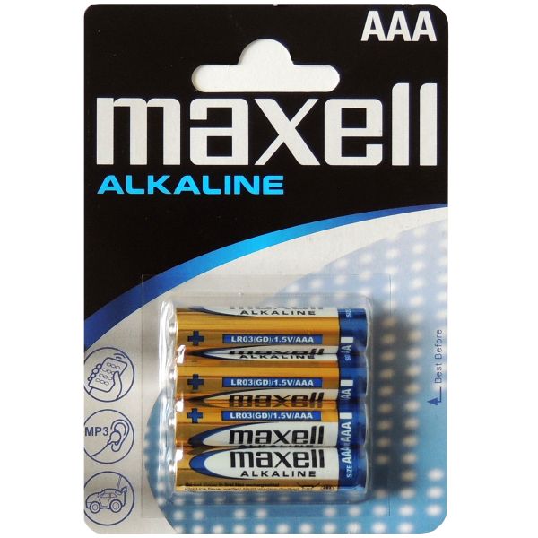 4er Pack AAA Micro LR03 Alkaline Batterien von Maxell