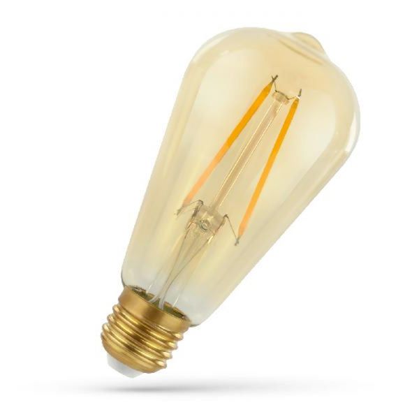 LED Birne E27, 5W, 500lm komfort-warmweiß, Filament ST58-Format