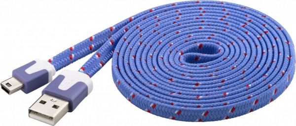 USB Kabel Textil-lila
