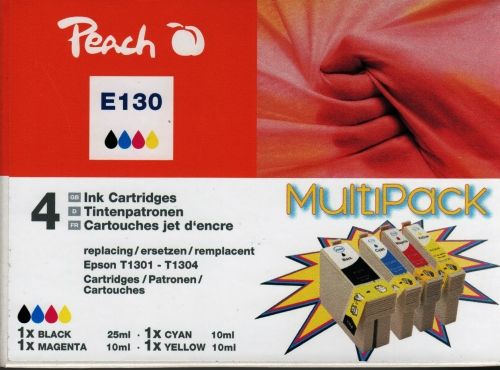 Peach MultiPack PI200-160, kompatibel zu Epson T1301-T1304