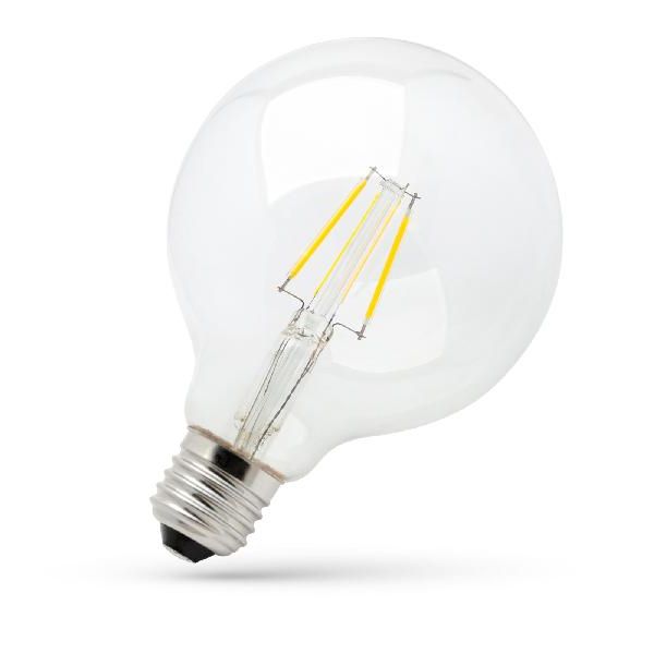 LED-Globe E27, 8W Filament G125, warmweiß