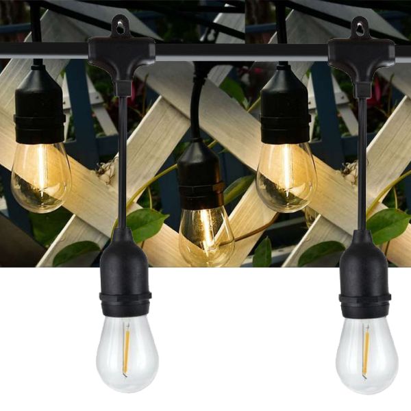 LED Lichterkette 10 Filament LED-Birnen 6,6m 230V