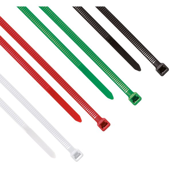 Kabelbinder, 200mm x 4,8mm, 4 verschiedene Farben, 50 Stk