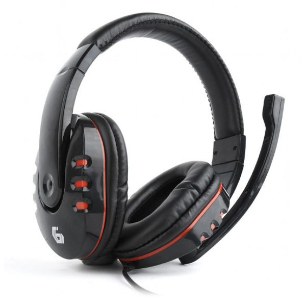 Gembird Gaming Headset, mit Lautstärkeregelung, schwarz/rot