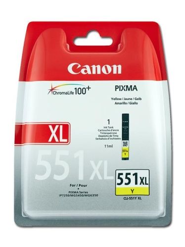 Original Canon Tintenpatrone Yellow Nr. 551XL, CLI-551Y XL