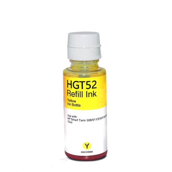 Nachfüll-Tinte Yellow/Gelb 70 ml alternativ zu HP 52 / M0H56AE