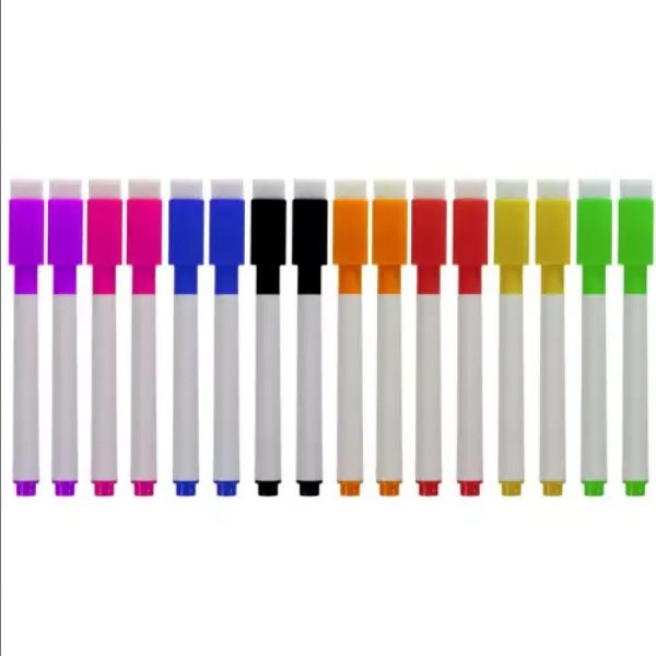Whiteboard Marker trocken abwischbar inkl. Schwamm im 16er Set in 8 Farben