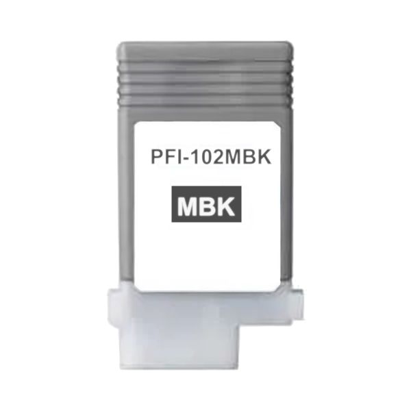 Tintenpatrone kompatibel zu PFI-102 MBK, matt schwarz