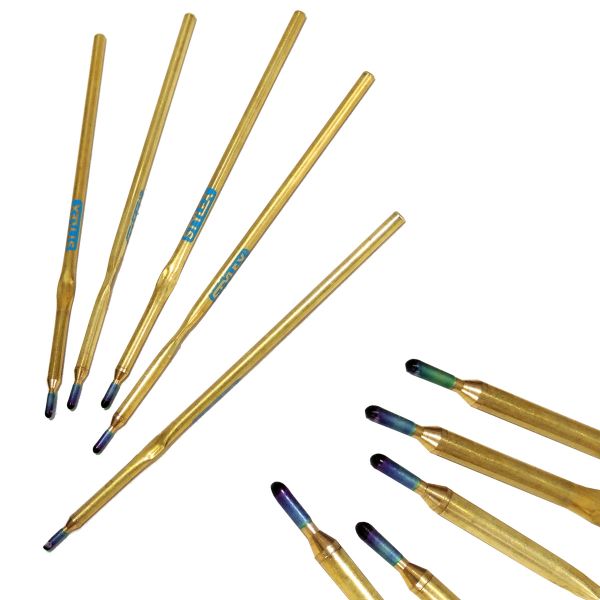 5 Messingminen für Kugelschreiber, blau
