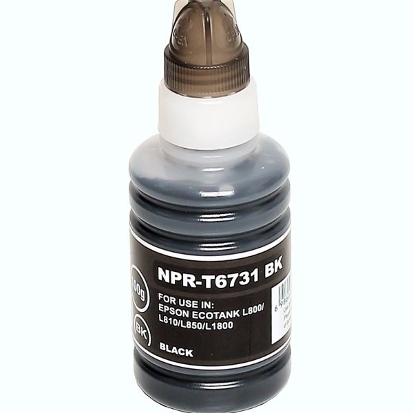 Nachfüll-Tinte schwarz 70ml, alternativ zu Epson 6731