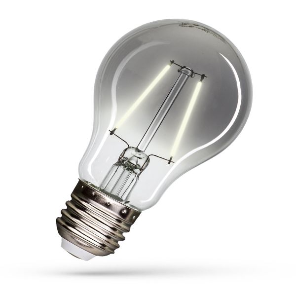 LED Birne E27 2,5W Filament, neutralweiß graues Glas