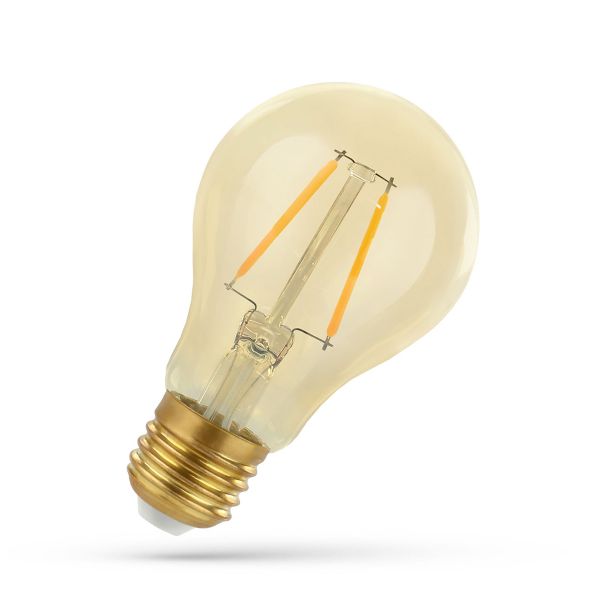 LED Birne E27 2W Filament, warmweiß gold