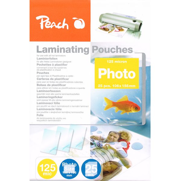 Peach Laminierfolien Foto, 125 mic, 25 Stück; S-PP525-20