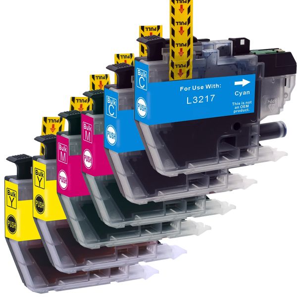 * 6er Farb-Set Druckerpatronen alternativ zu Brother LC-3217