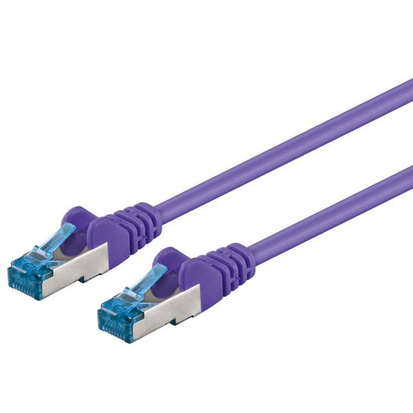 Patchkabel Cat6a, S-FTP Pimf-Kabel, 15m, violett